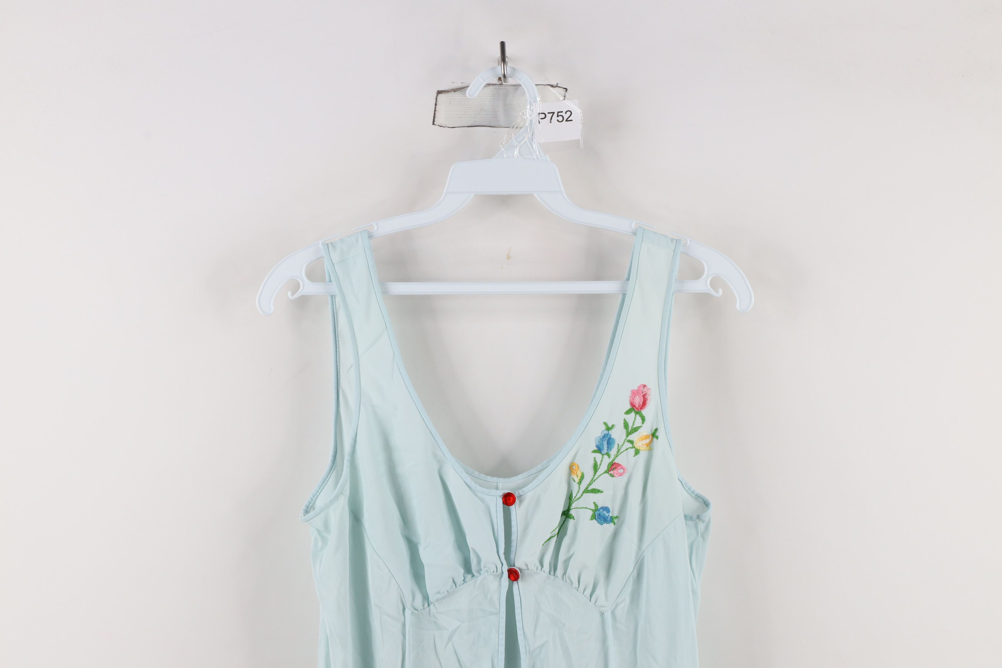 Vintage Vintage 60s 70s Flower Sheer Sleep Jumpsuit Romper Size 28" / US 6 / IT 42 - 2 Thumbnail