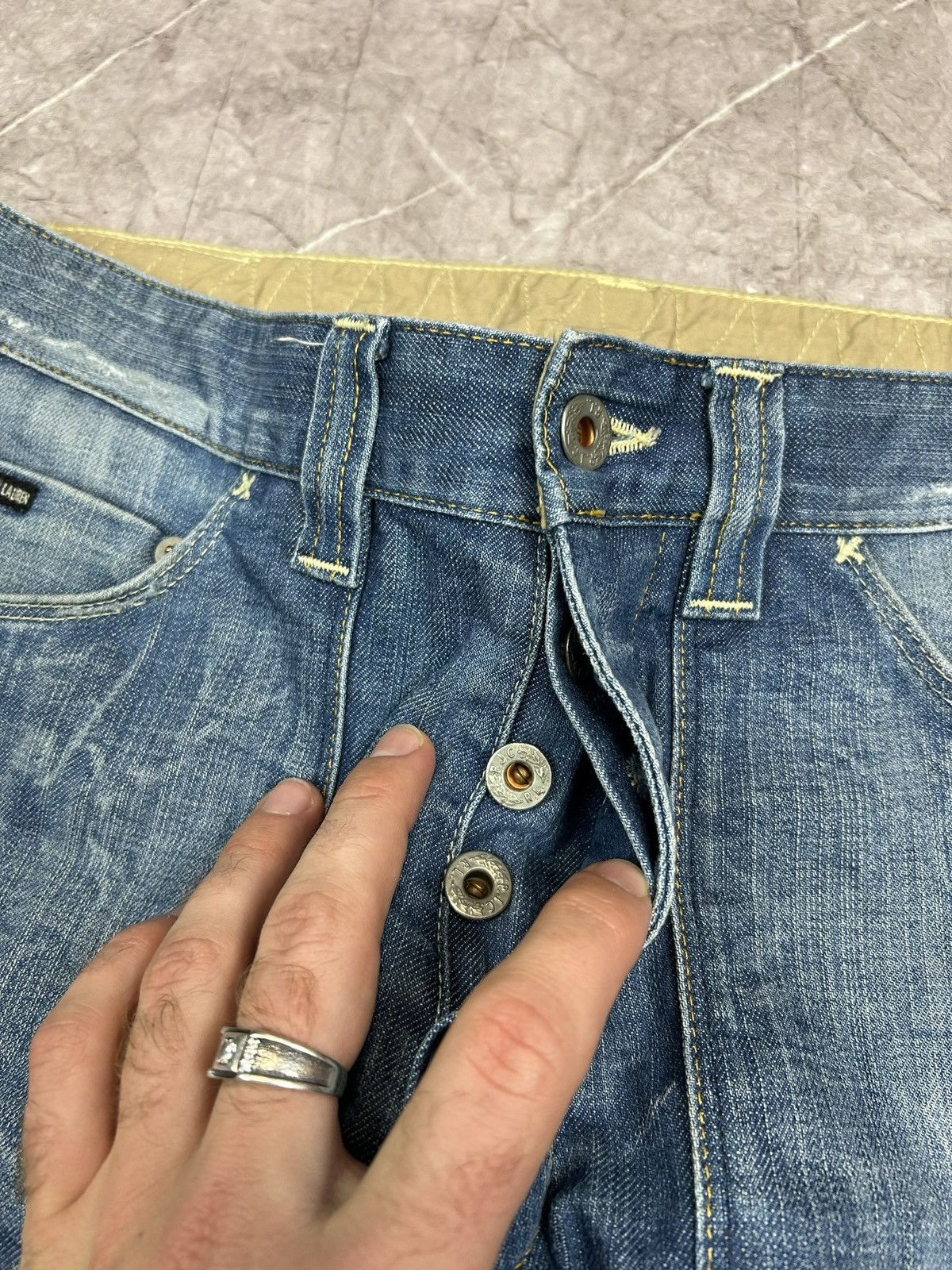 Polo Ralph Lauren × Vintage VINTAGE Y2K POLO RL BAGGY WIDE LEG LIGHT WASH DENIM JEANS Size US 34 / EU 50 - 7 Thumbnail