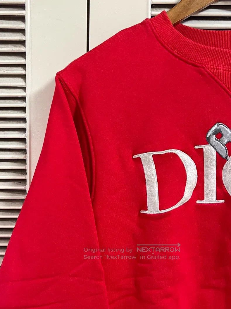 Dior Dior Red pin logo embroidered sweatshirt Size US XS / EU 42 / 0 - 4 Thumbnail
