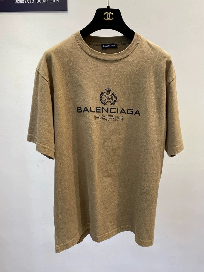 Balenciaga Khaki Short Sleeve T-Shirt- DMC