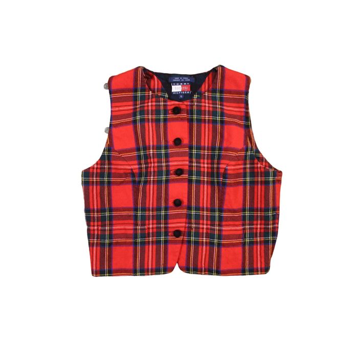 Tommy Hilfiger Vintage Tommy Hilfiger Plaid Vest Button up Size 6