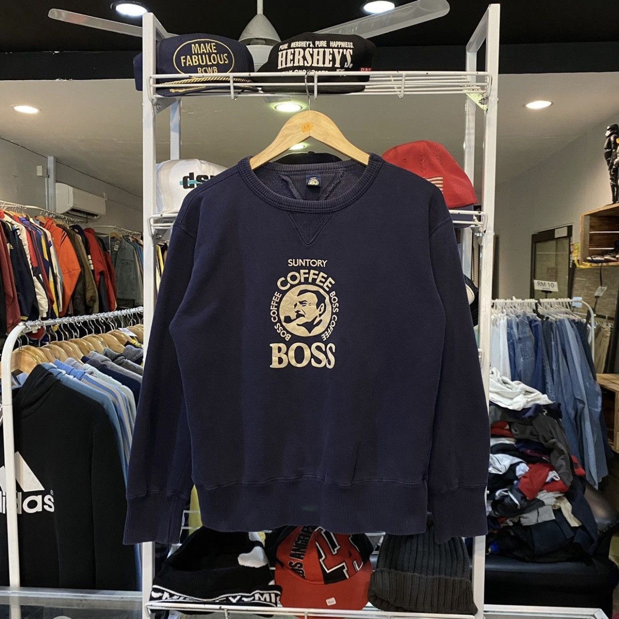 Edition Japan × Japanese Brand × Vintage 🔥RARE🔥Suntory Boss Coffee Big Logo Vintage Sweatshirt Size US S / EU 44-46 / 1 - 1 Thumbnail