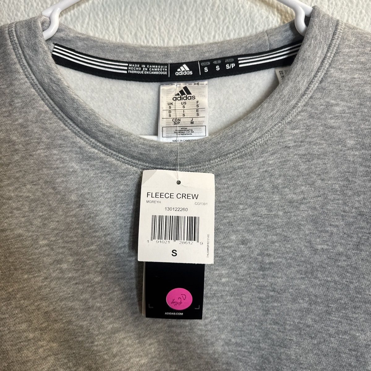 Adidas Adidas grey & white sweatshirt size small Size US S / EU 44-46 / 1 - 2 Thumbnail