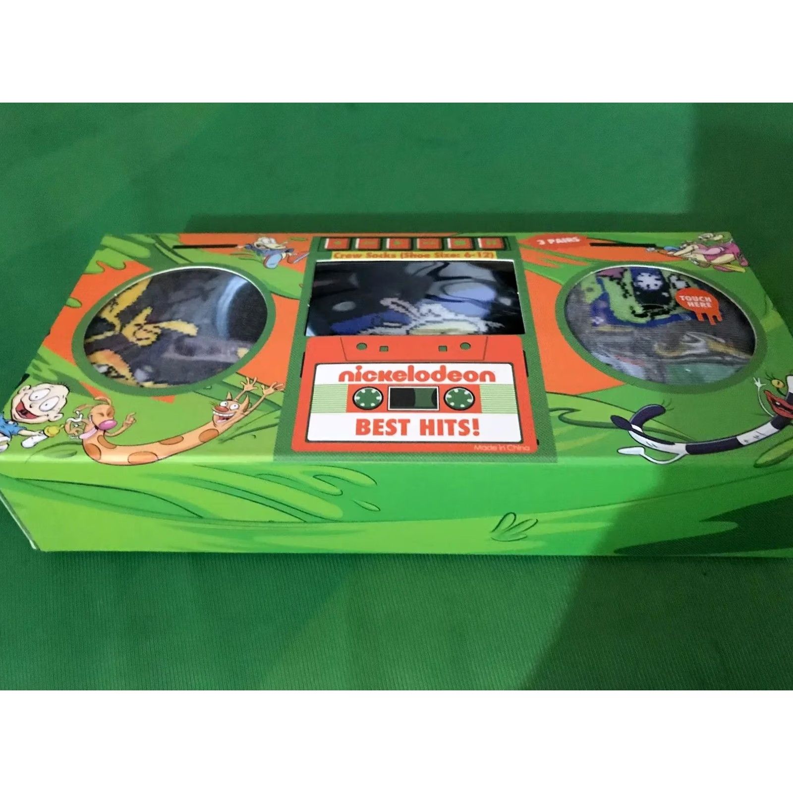 Nickelodeon NICKELODEON Best Hits Socks BoomBox Set 3 Pairs Crew Socks Men 6-12 Multicolor 3 Pairs Nickelodeon Best Hits Socks BoomBox Set Size ONE SIZE - 3 Thumbnail