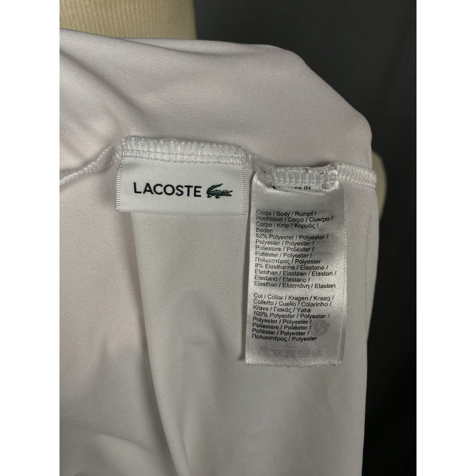 Lacoste Lacoste Roland Garros Ultra Dry Men's White Polo T-Shirt Siz Size US XS / EU 42 / 0 - 14 Thumbnail