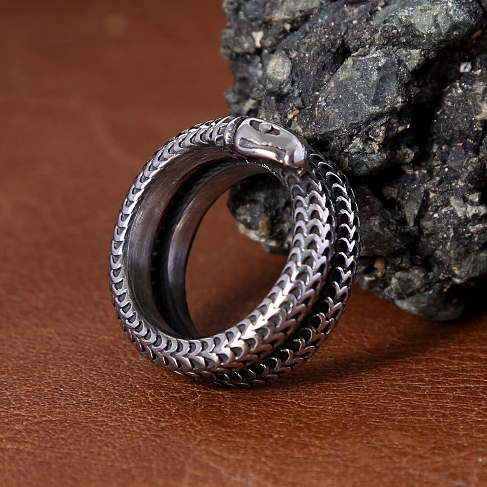 Handmade Retro Domineering Snake Ring Size ONE SIZE - 4 Thumbnail