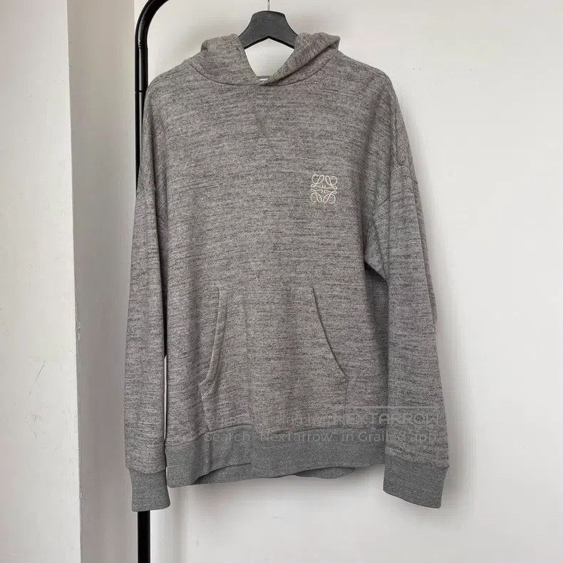 Loewe Loewe Embroidered print gray relaxed hoodie Size S / US 4 / IT 40 - 1 Thumbnail