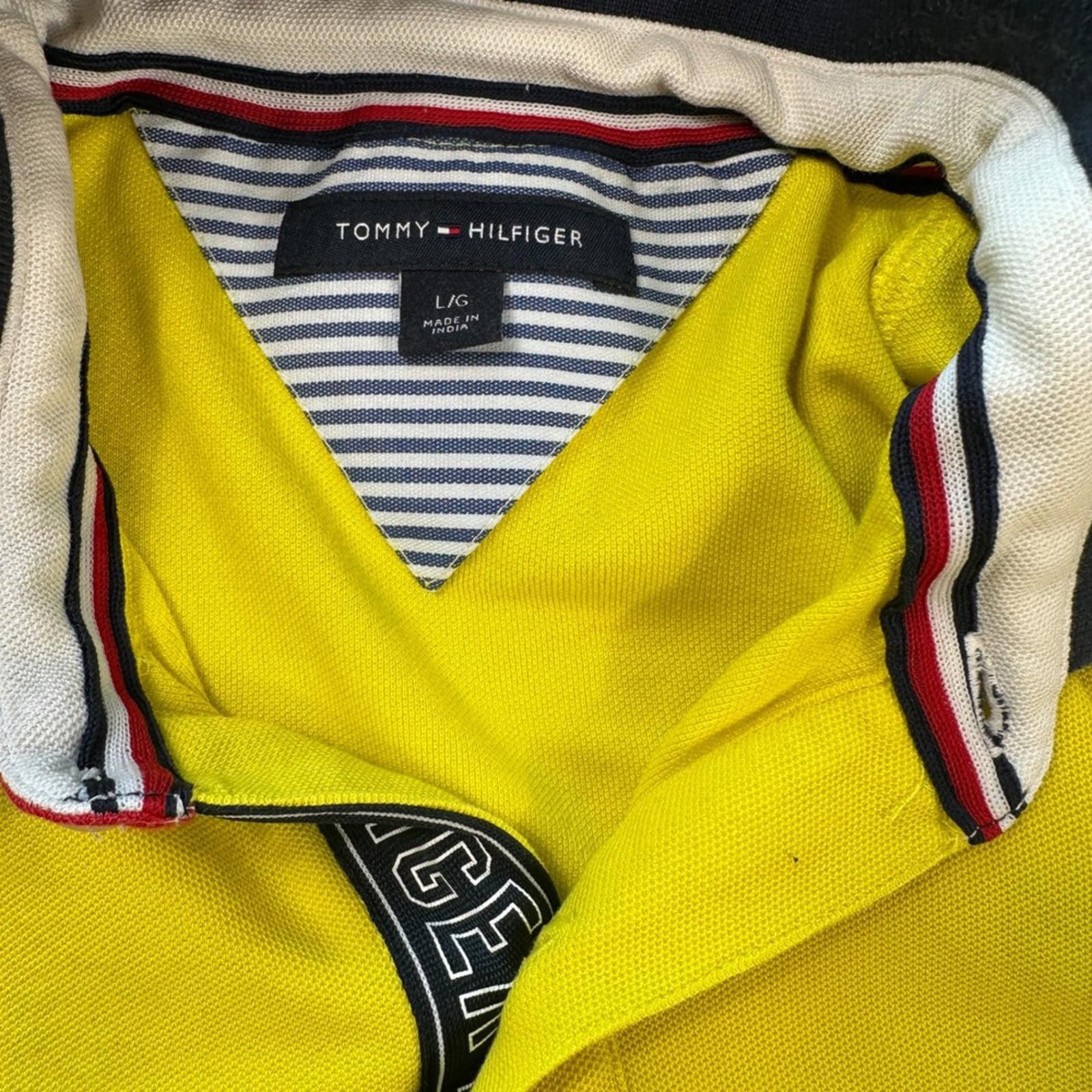 Tommy Hilfiger Tommy Hilfiger Polo Shirt L Mens Bright Yellow Short Sleeve Size US L / EU 52-54 / 3 - 3 Thumbnail