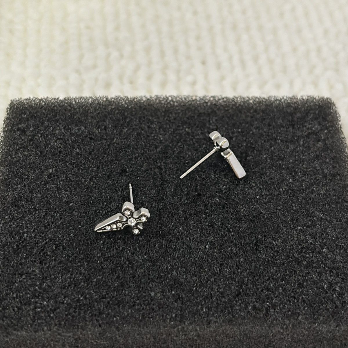 Other CZ Cross Stud Earrings for Men Women Hip Hop Unisex Earrings Size ONE SIZE - 4 Thumbnail