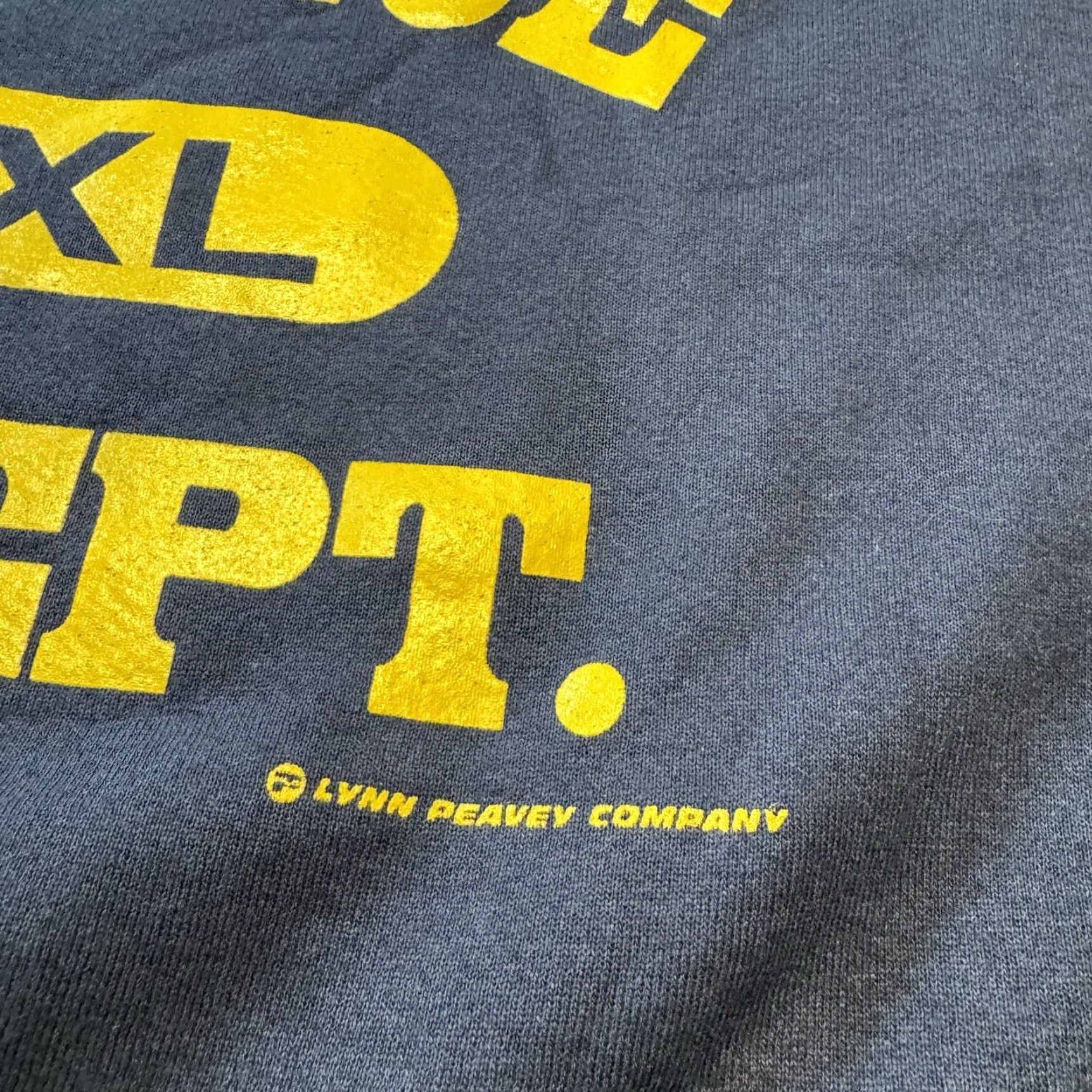 Fruit Of The Loom VINTAGE Police Department Sweatshirt XL Navy Blue Lynn Peavey Company Crewneck Size US XL / EU 56 / 4 - 4 Thumbnail