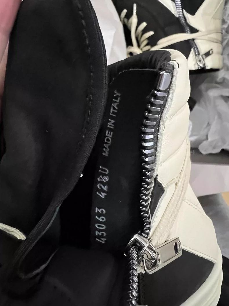 Rick Owens Rick Owens New Frosted Cowhide High Top Inverted Triangle Size US 9.5 / EU 42-43 - 6 Thumbnail