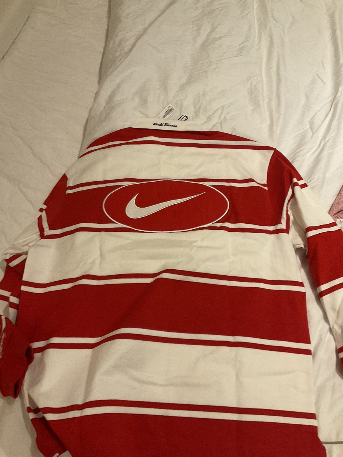 Nike × Supreme Supreme Nike Stripe Rugby Red | Grailed