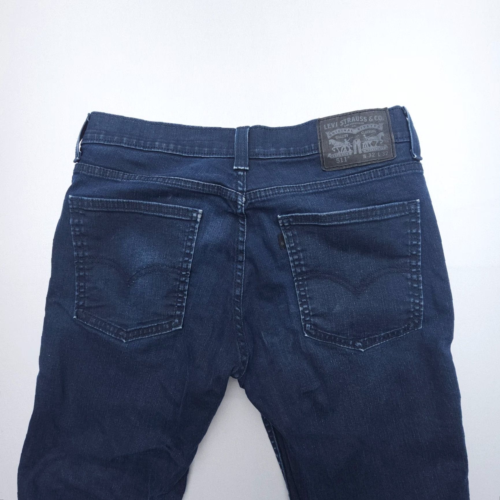 Levi's Levi's 511 Skinny Fit Jeans Mens 32 x 32 Dark Wash Blue Denim Slim Flex Size US 32 / EU 48 - 8 Thumbnail