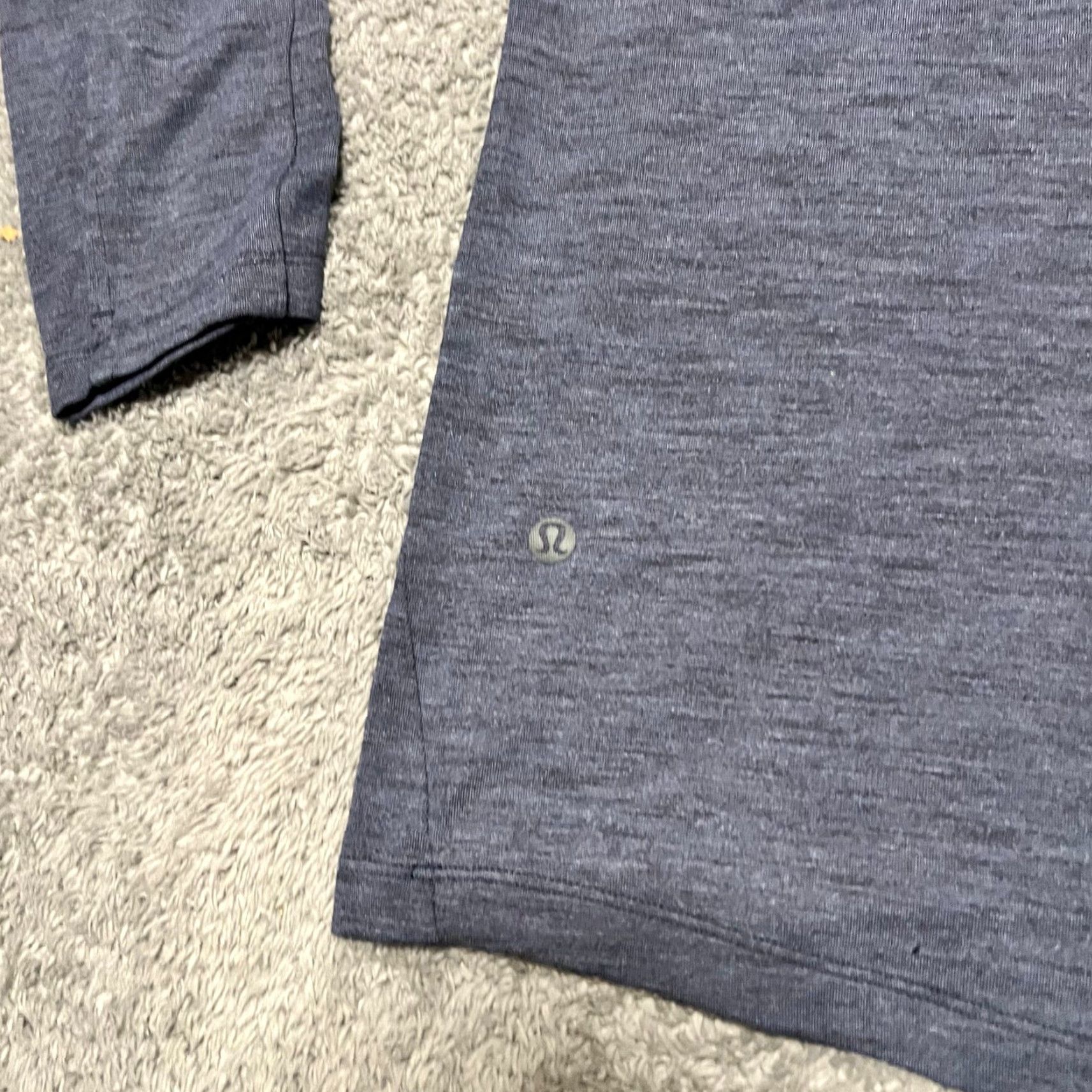 Lululemon Lululemon Shirt Mens Large Surge Warm Half-Zip Heathered Blue M3DH0S Size US L / EU 52-54 / 3 - 3 Thumbnail