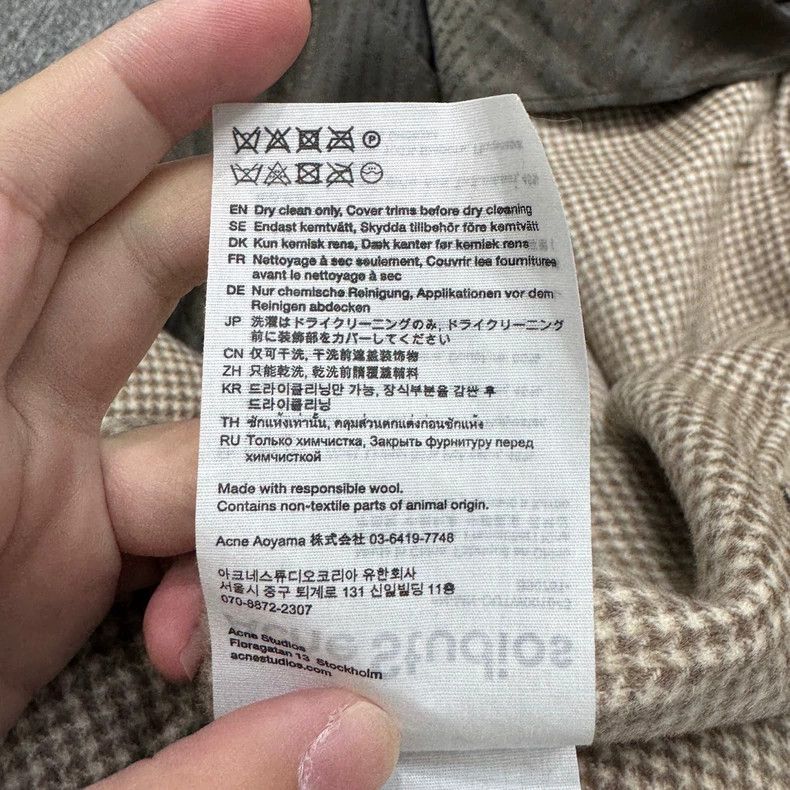 Acne Studios Acne Studios Houndstooth coat Size US S / EU 44-46 / 1 - 4 Thumbnail