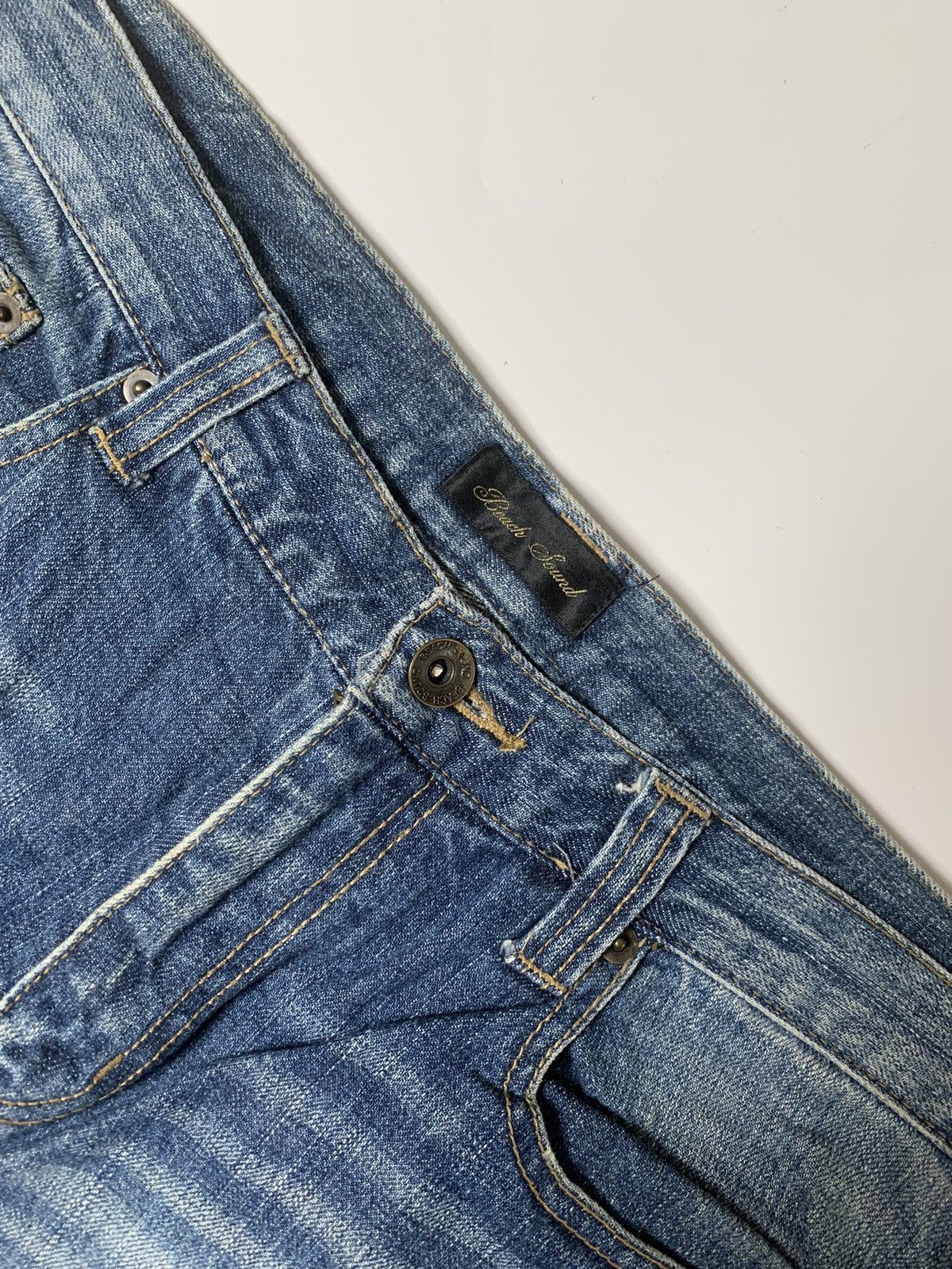 Japanese Brand × Vintage Beach sound distressed denim Size US 32 / EU 48 - 3 Thumbnail