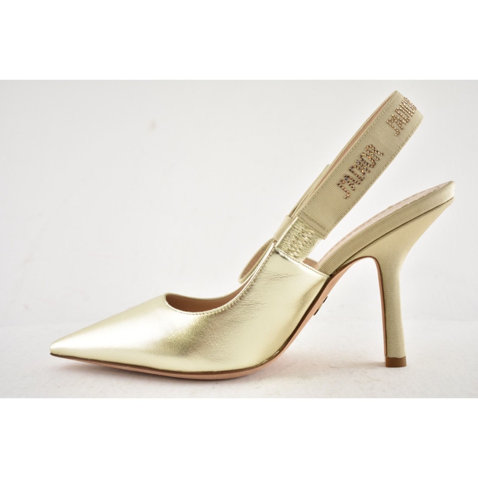 Dior Dior J'adior Light Gold Crystal Ribbon Logo Slingback Pump Size US 6.5 / IT 36.5 - 9 Thumbnail