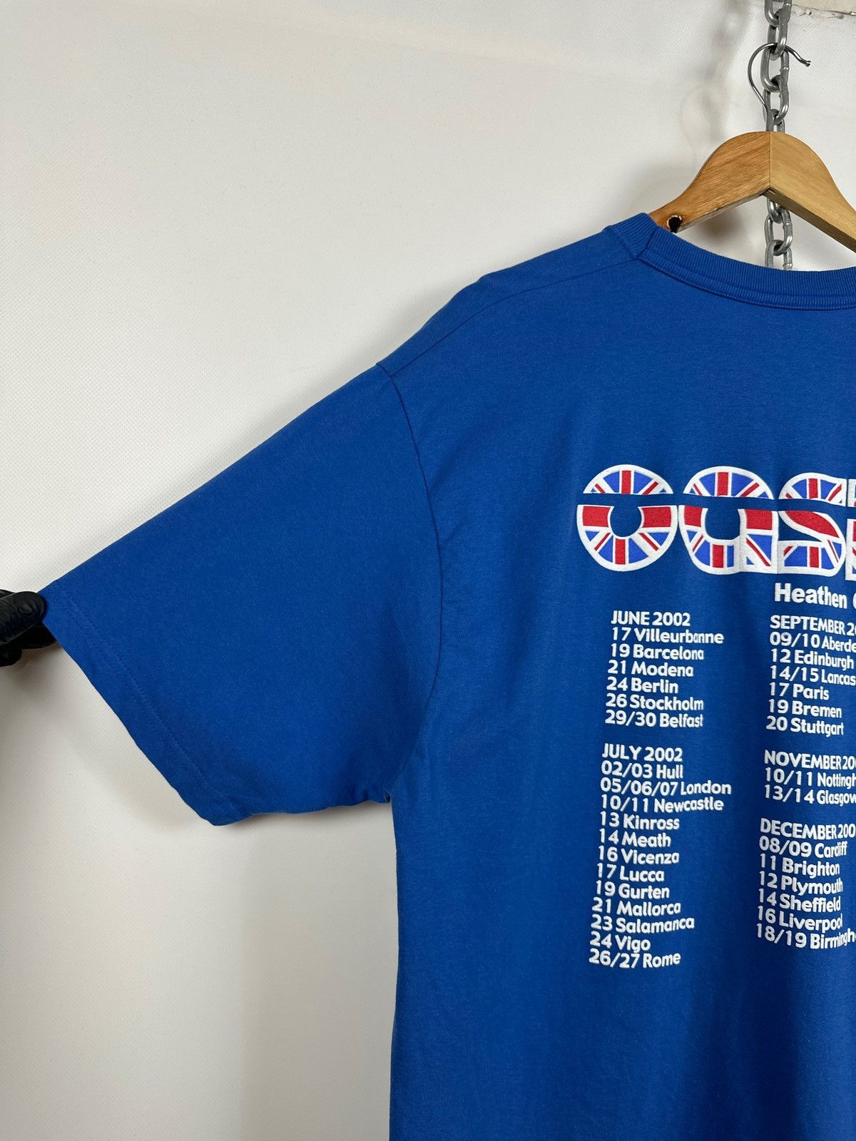 Band Tees 2002 Vintage Oasis Heathen Chemistry Tour Blue Band T-Shirt Size US XL / EU 56 / 4 - 16 Thumbnail