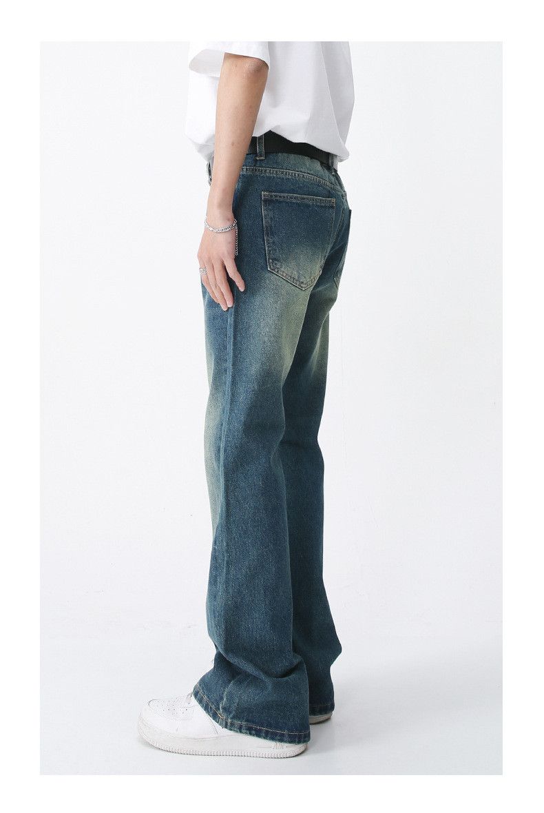 Japanese Brand × Jean Vintage distressed flared straight jeans Size US 32 / EU 48 - 5 Thumbnail