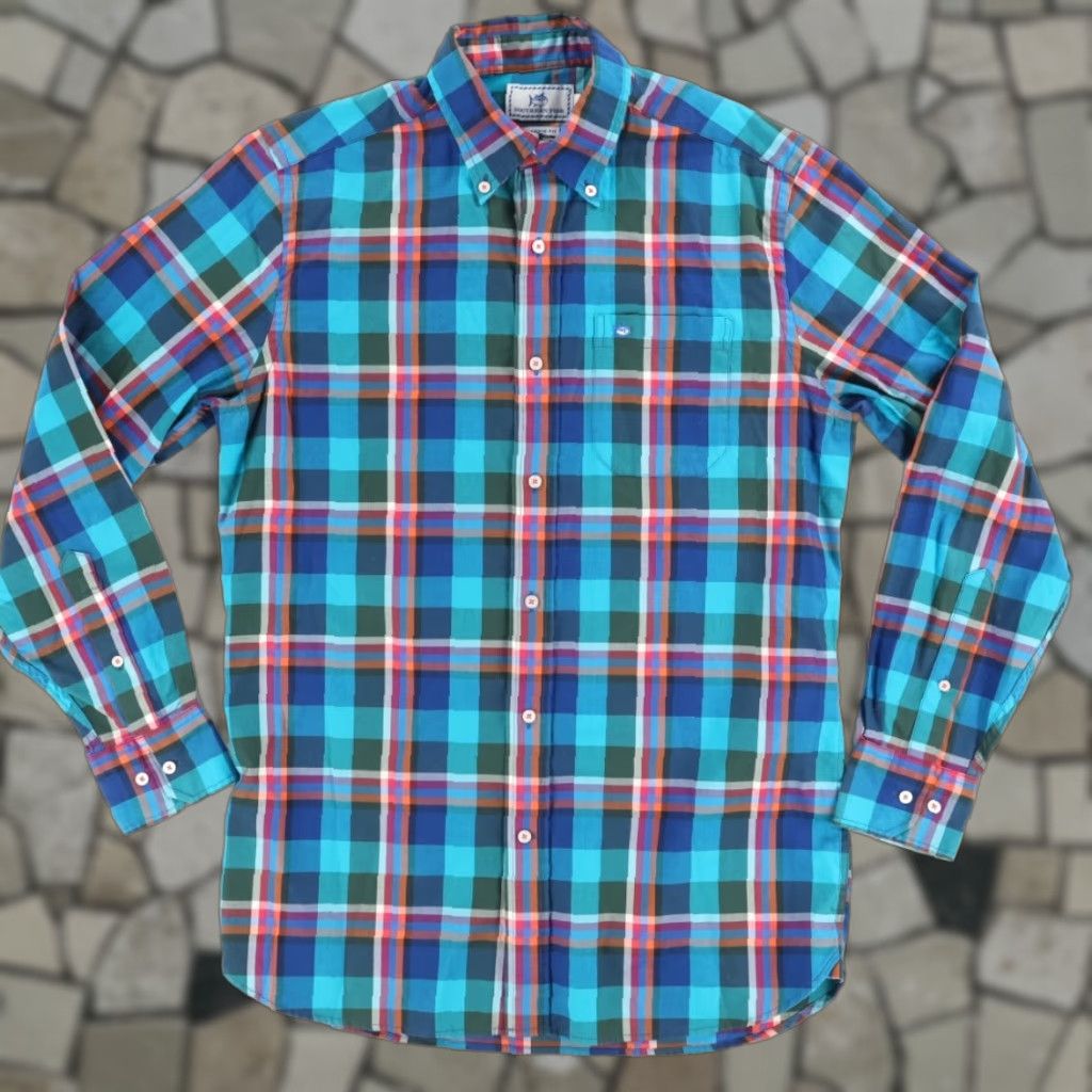 Southern Tide Southern Tide Shirt Plaid Long Sleeve Button Up Men's S Size US S / EU 44-46 / 1 - 1 Thumbnail