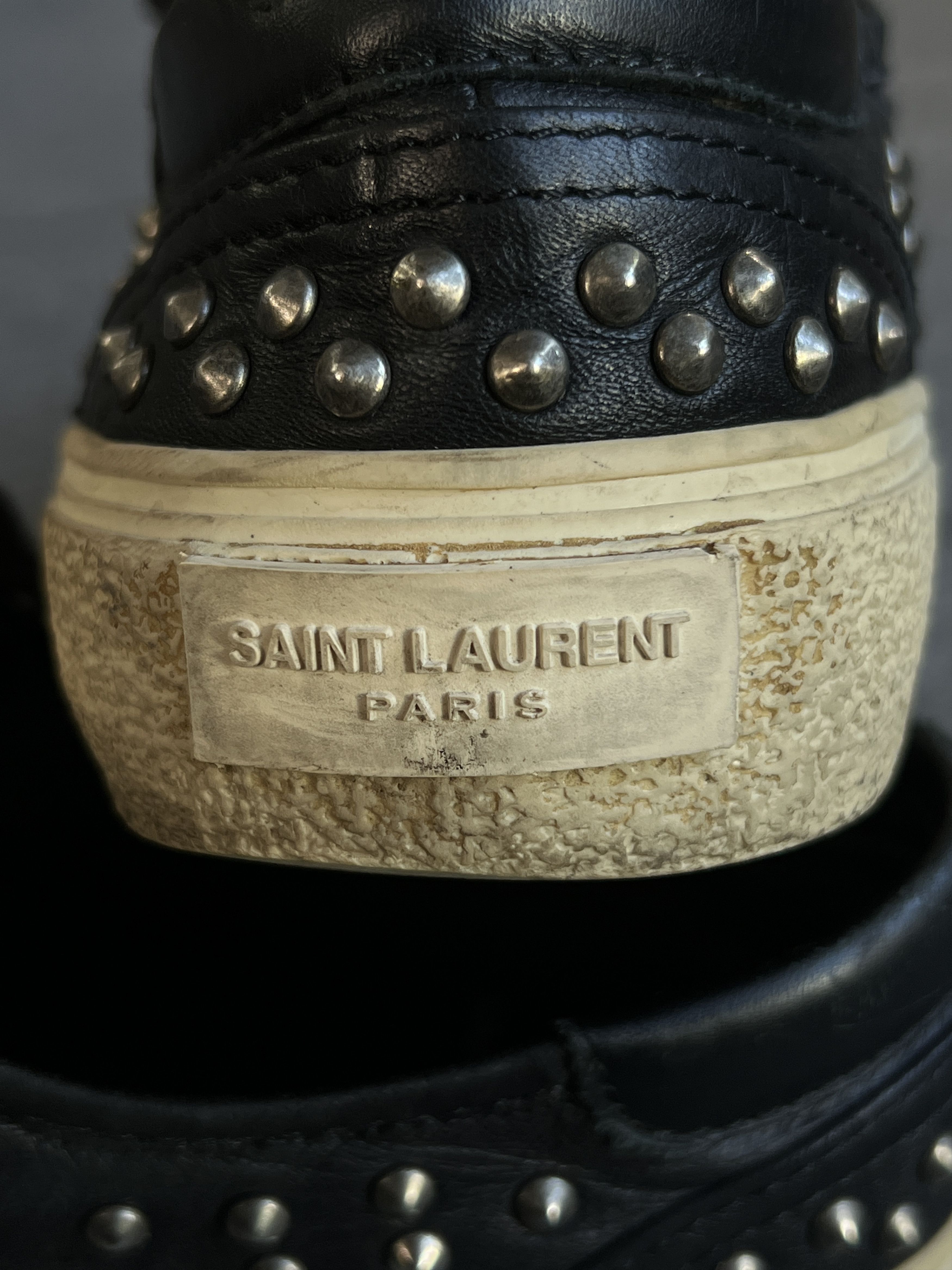 Saint Laurent Paris Saint Laurent Studded Leather Sneakers Black EU41 Size US 8 / EU 41 - 7 Thumbnail