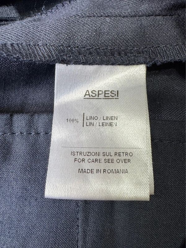 Aspesi Aspesi suit trousers pants 100% Linen navy size 44 Size 30" / US 8 / IT 44 - 11 Thumbnail