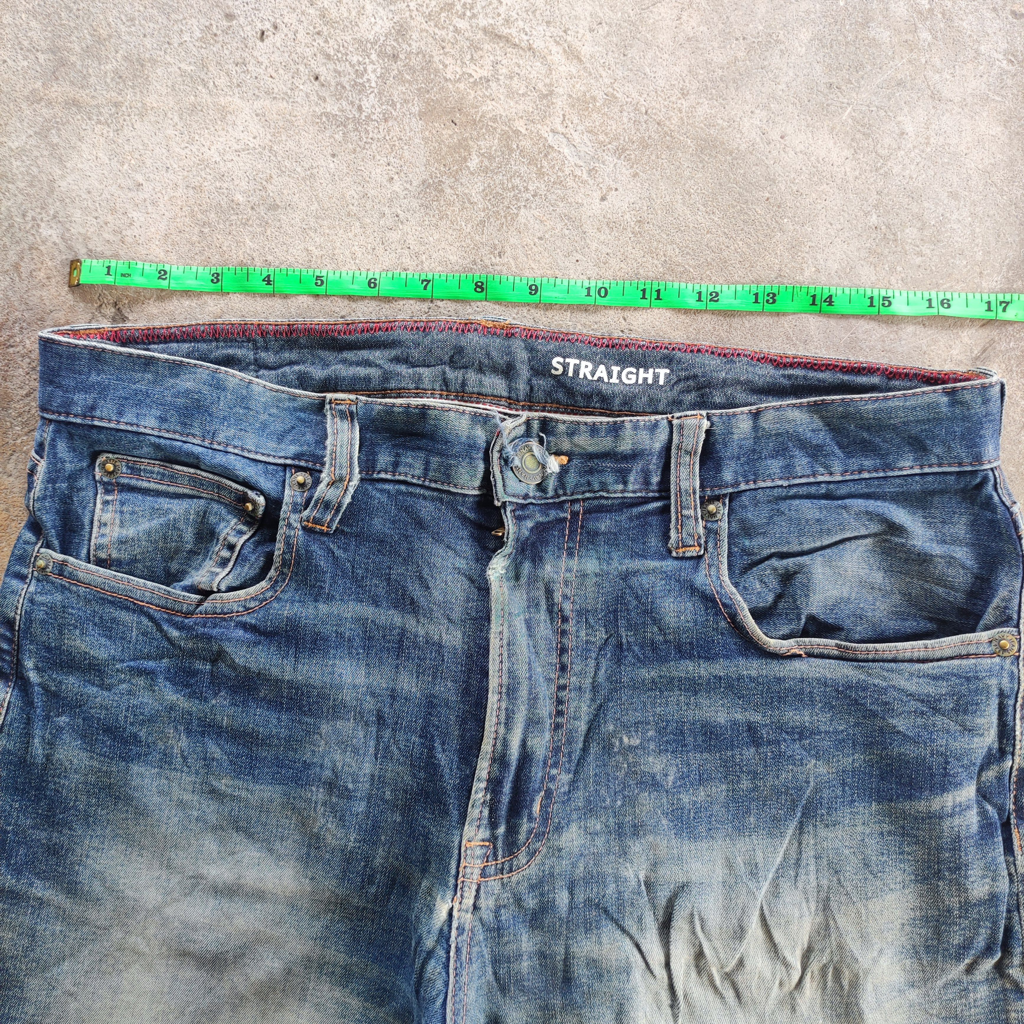 Old Navy Vintage Navy Jeans Brand Ripped Faded Pants Size US 35 - 6 Thumbnail