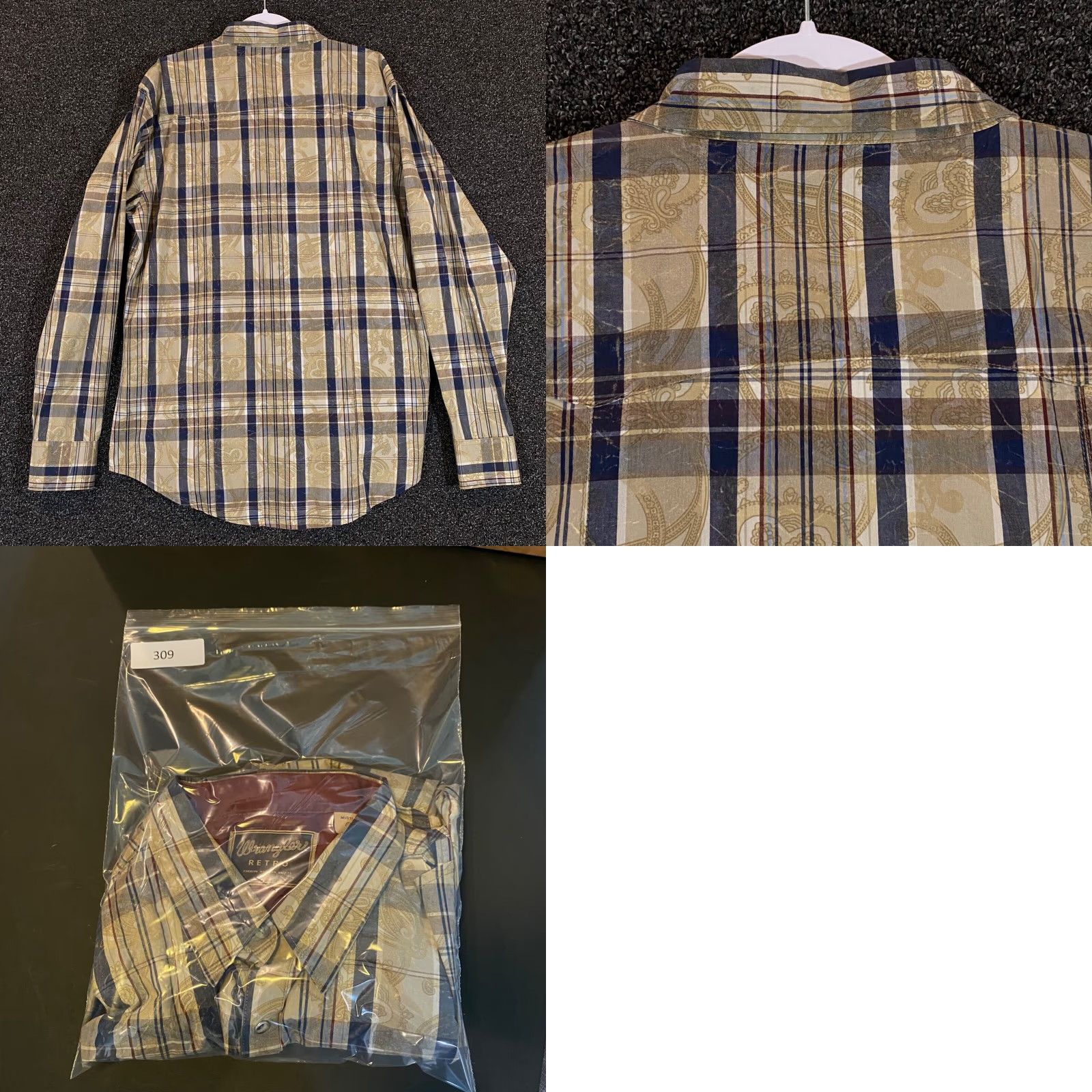 Wrangler VINTAGE Wrangler Shirt Mens XL Tan Paisley Retro Western Pearl Snap Up Size US XL / EU 56 / 4 - 8 Thumbnail