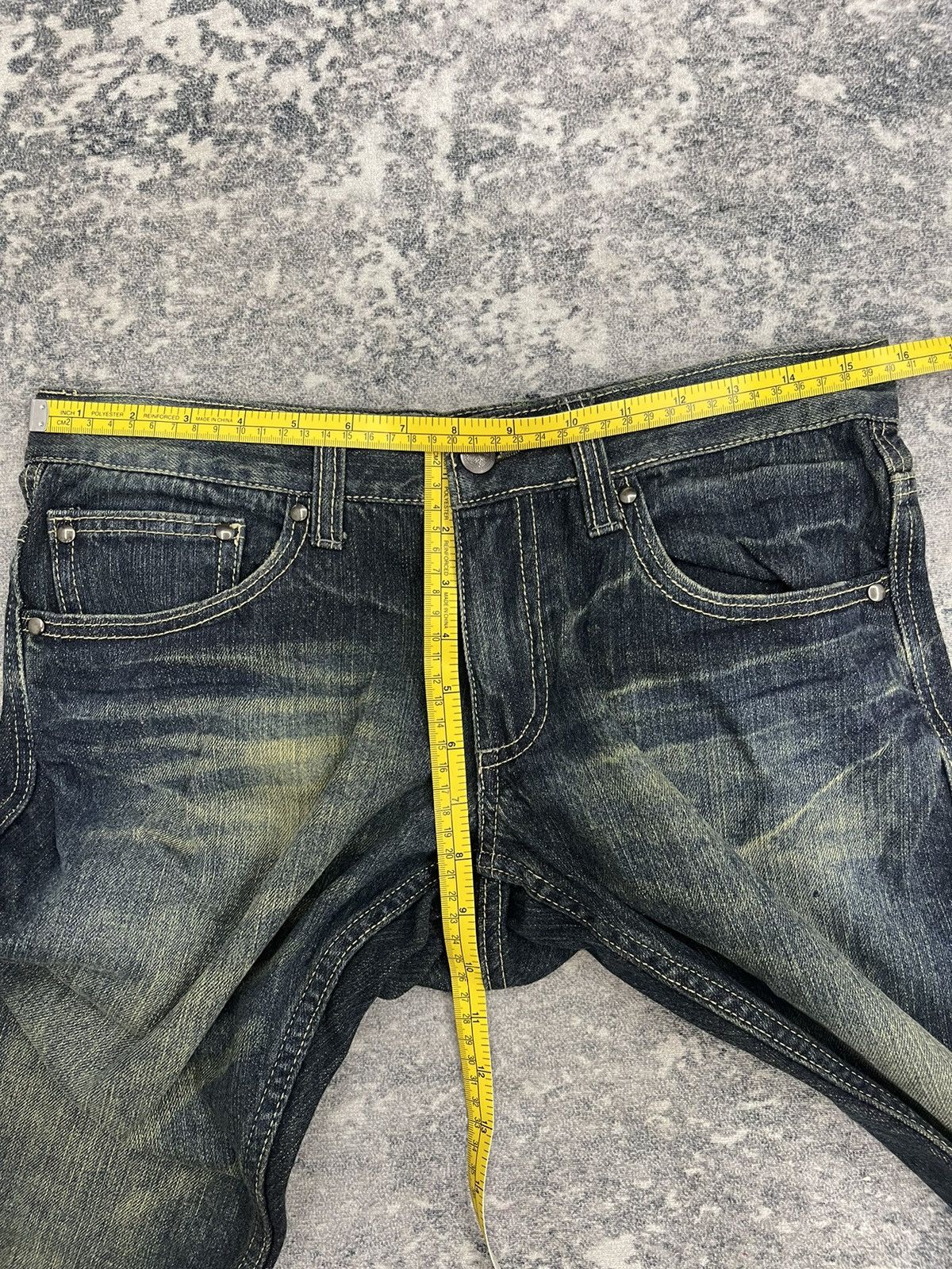 Japanese Brand Vintage Wild Life "Sand Wash" Distressed Flare Jeans Size US 31 - 15 Thumbnail