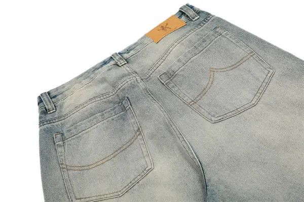 VIBE Men's casual straight punk distressed washed gradient jeans Size US 32 / EU 48 - 7 Thumbnail
