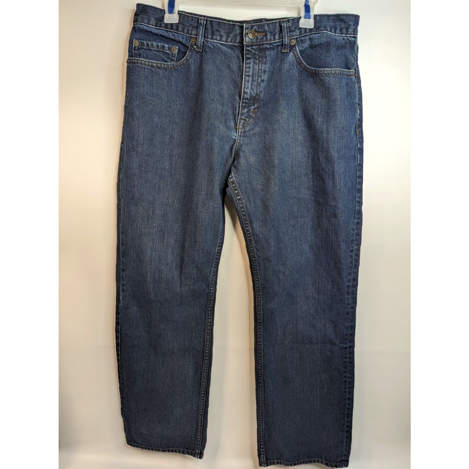 Banana Republic Banana Republic Jeans Straight Leg Mens 36x32 Dark Wash Blue 100% Cotton Denim Size US 36 / EU 52 - 2 Thumbnail