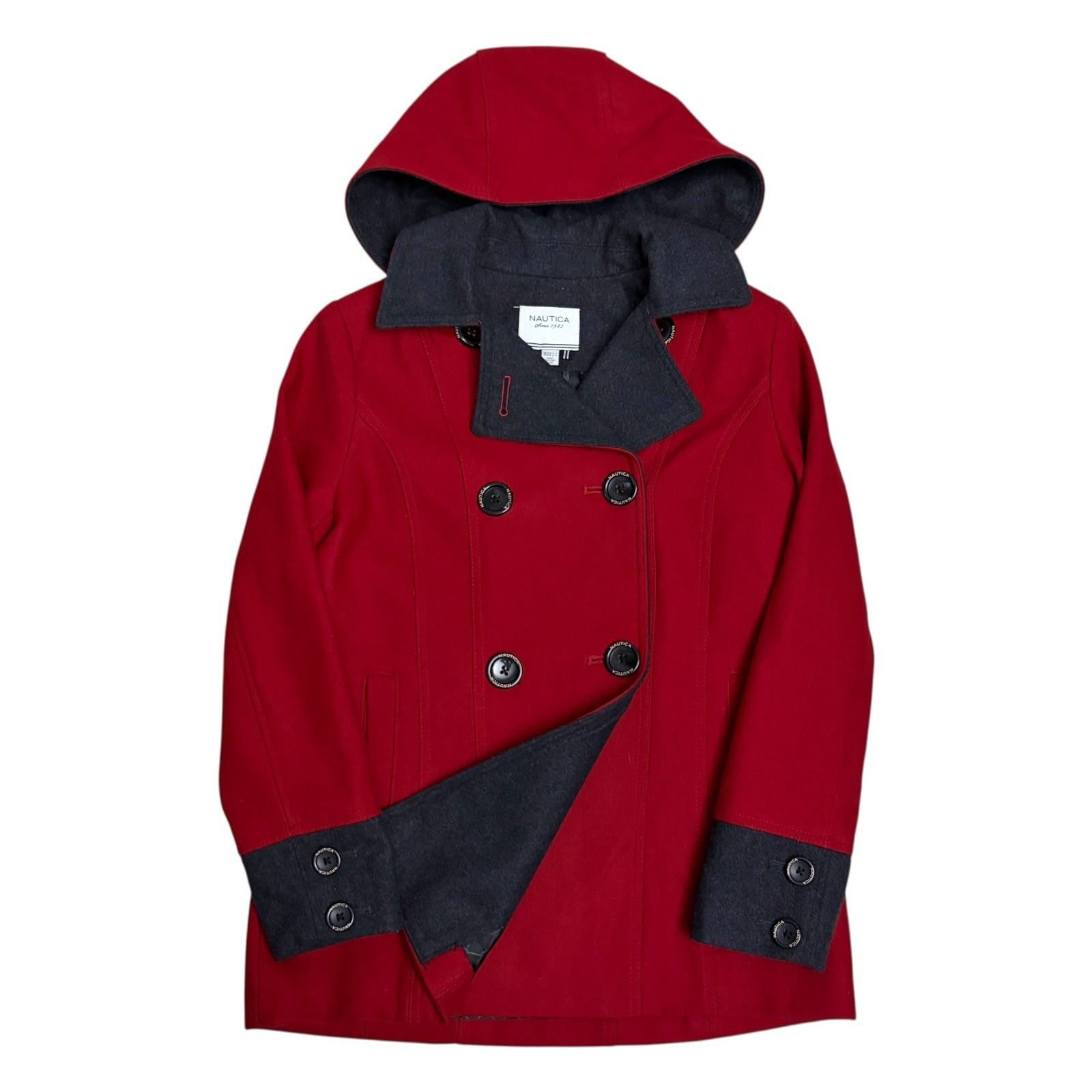 Nautica NAUTICA Recycled Wool Winter Casual Red Pea Coat Medium Size M / US 6-8 / IT 42-44 - 1 Thumbnail