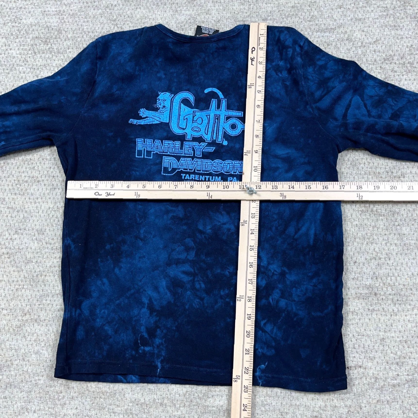 Harley Davidson VINTAGE Harley-Davidson Shirt Women XL Blue Tee 90s 1Y2K Tie Dye V Neck Jaguar Size XL / US 12-14 / IT 48-50 - 7 Thumbnail