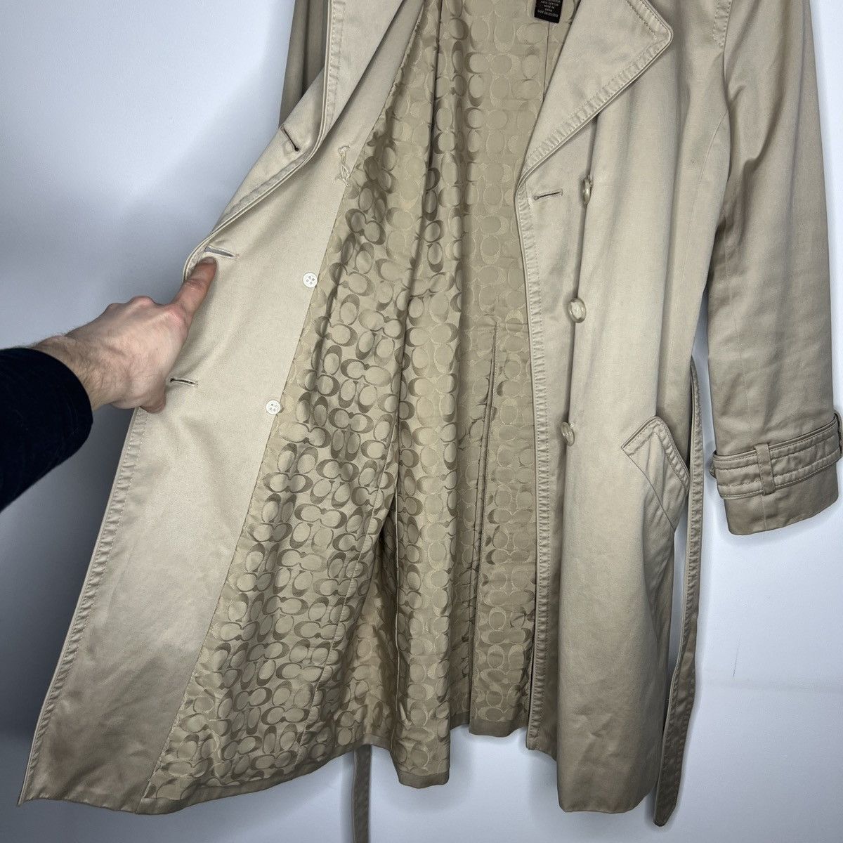 Coach × Designer Coach Trench Coat Double Breasted Belted Beige Luxury Rare Size M / US 6-8 / IT 42-44 - 2 Thumbnail