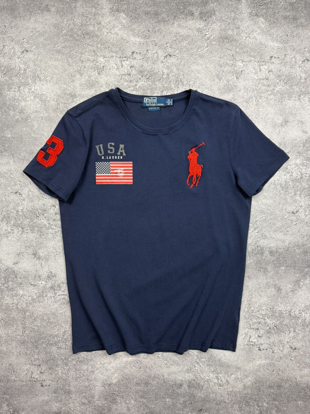 Polo Ralph Lauren Polo Ralph Lauren USA Flag #3 Big Pony T-Shirt Hype Y2K Size US L / EU 52-54 / 3 - 1 Thumbnail