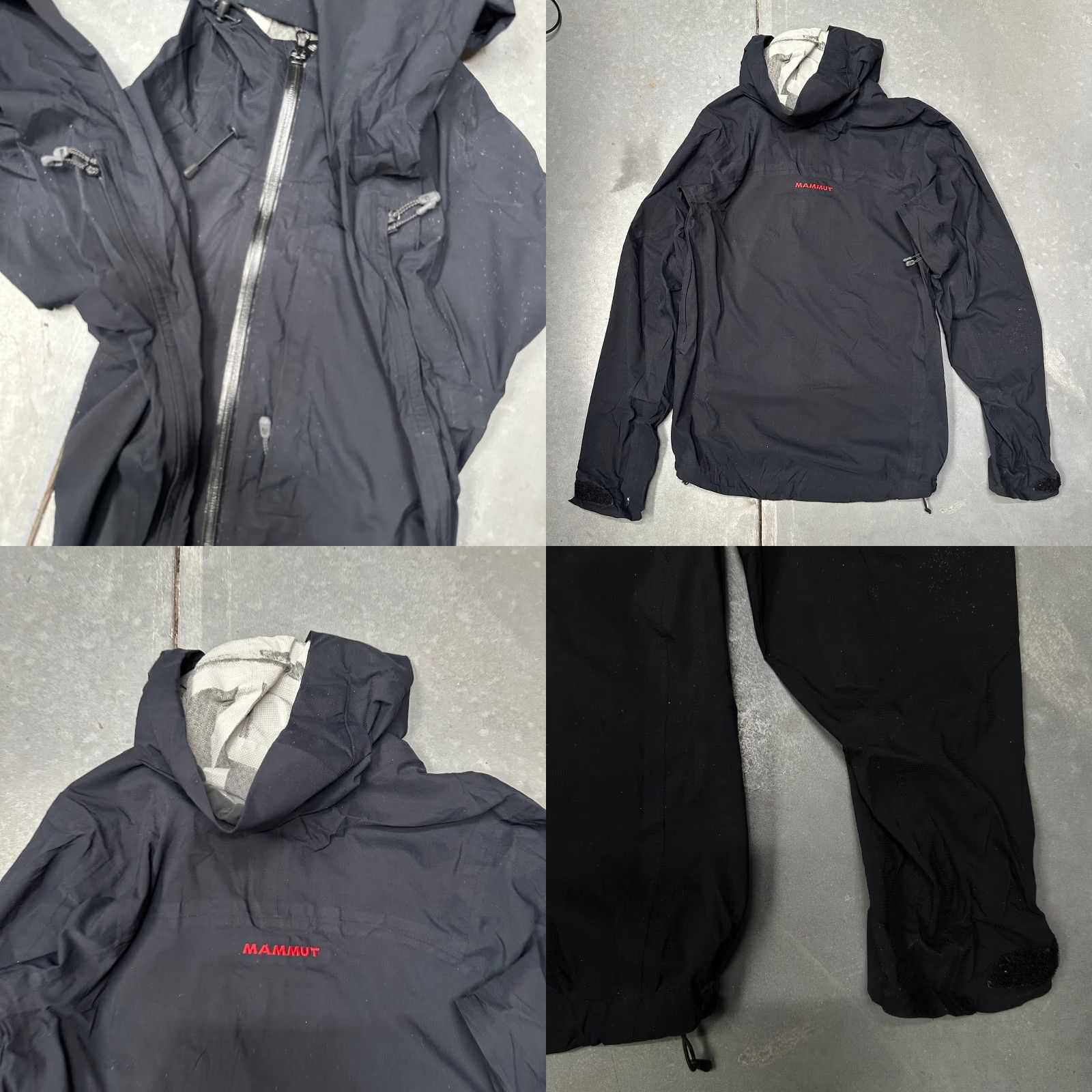 Mammut VINTAGE Mammut Windbreaker Jacket Mens Small Zip Hooded Lightweight Black Red Dry Tech Premium Casual Outdoor Size US S / EU 44-46 / 1 - 9 Thumbnail
