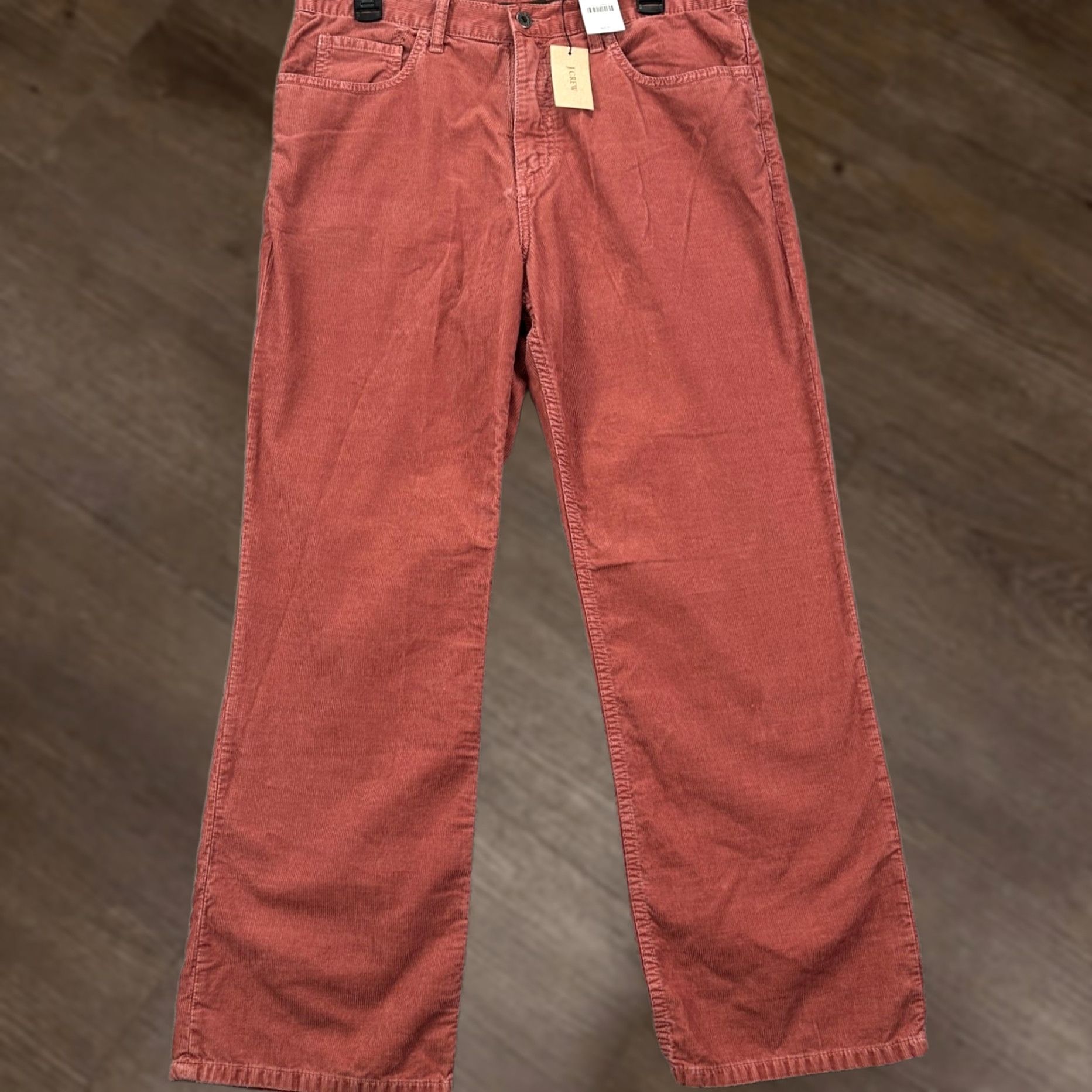 Vintage J Crew Corduroy Pants Mens 35X30 Wash Red Boot Cut Leg Pocket Casual Outdoor NEW Size US 35 - 1 Thumbnail