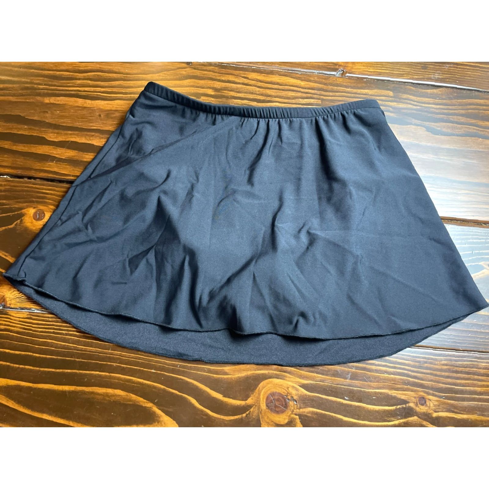 Swims VINTAGE Trimshaper Skirt Women Size 14 Black Swim Skirt Bottom Womens 14 Black Swim Skirt Size 36" / US 14 / IT 50 - 2 Thumbnail