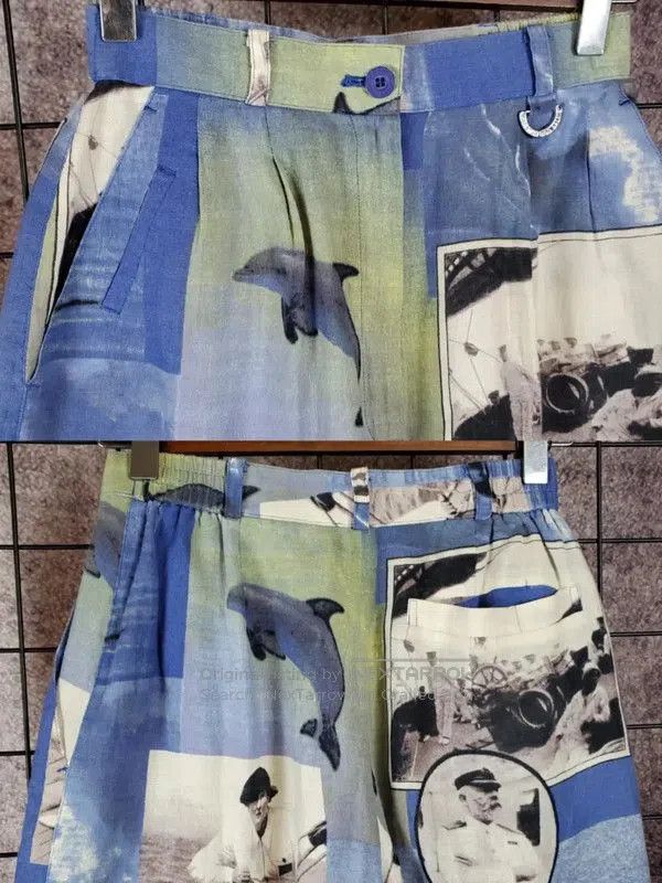 Dior Dior Casual Blue Linen Blend Summer Shorts . Size 23" - 2 Thumbnail
