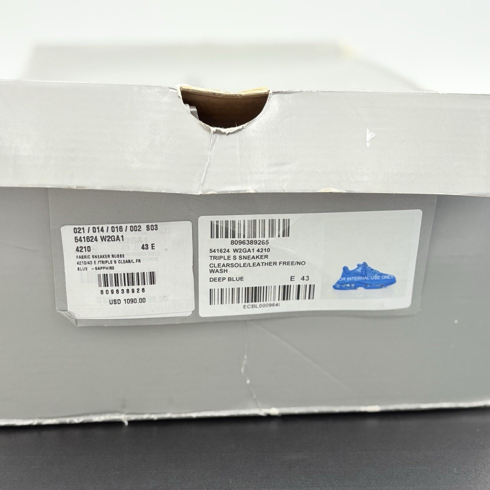 Balenciaga Balenciaga Triple S Clear Sole ' Blue ' | GREAT CONDITION! Size US 10 / EU 43 - 15 Thumbnail