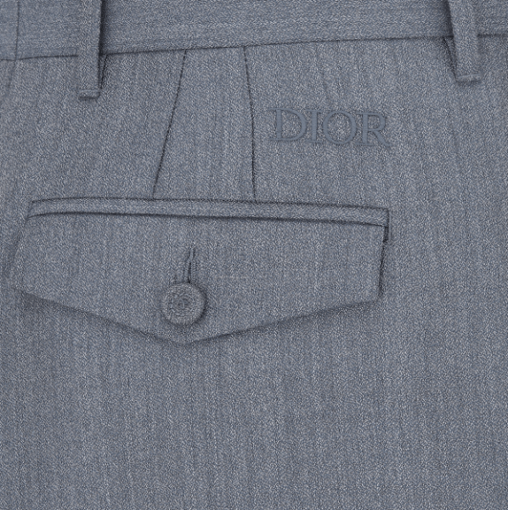 Dior o1w1db10525 493C15 Embroidered Wide-Leg Short in Gray Size US 30 / EU 46 - 3 Thumbnail