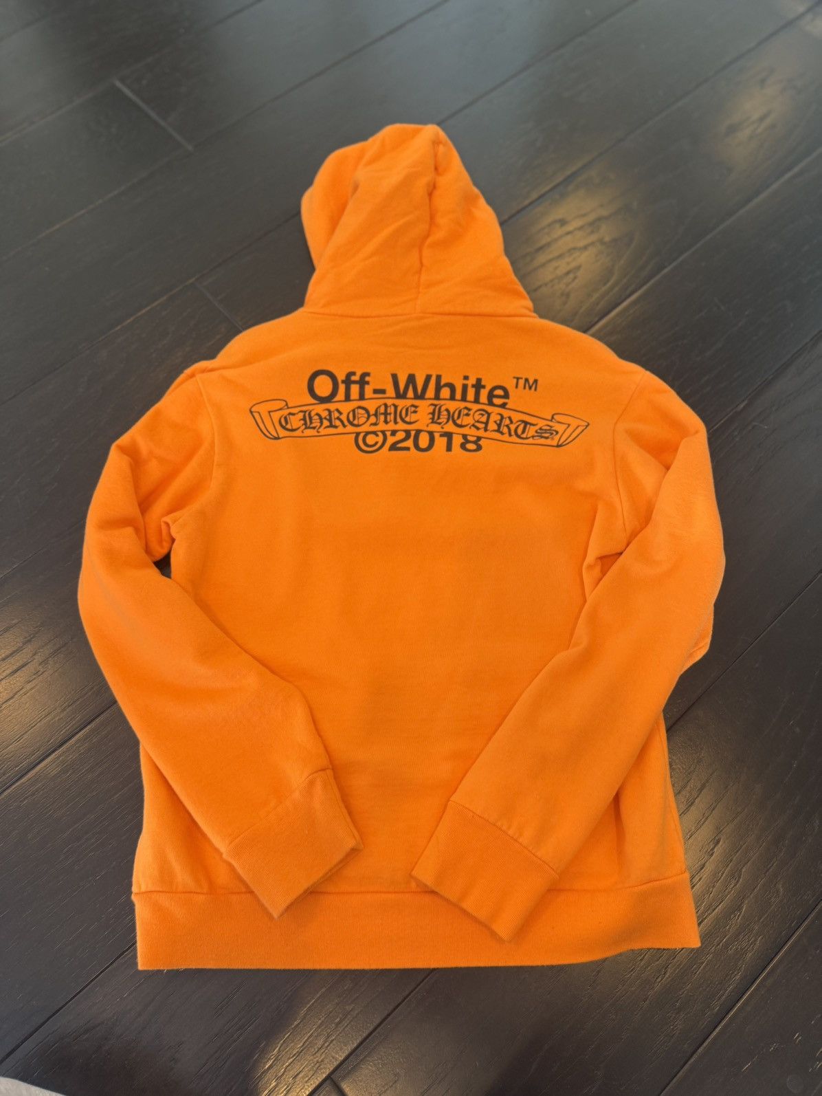 Chrome Hearts × Off-White Chrome Hearts x Off White Orange Hoodie 2018 Size US M / EU 48-50 / 2 - 2 Thumbnail