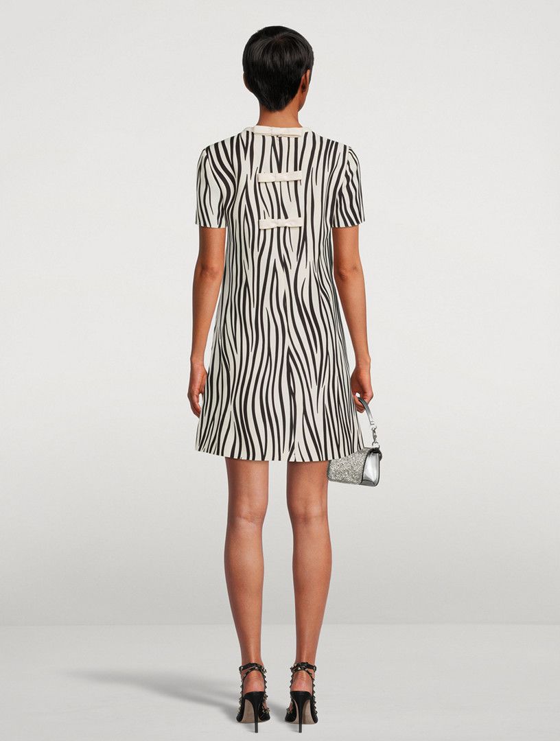 Valentino o1y0326 Mini Dress in Ivory/Black Size XS / US 0-2 / IT 36-38 - 3 Thumbnail