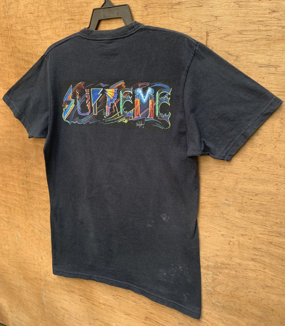 Supreme Distressed Faded Supreme Nicholson Tee 2015 Size US M / EU 48-50 / 2 - 7 Thumbnail