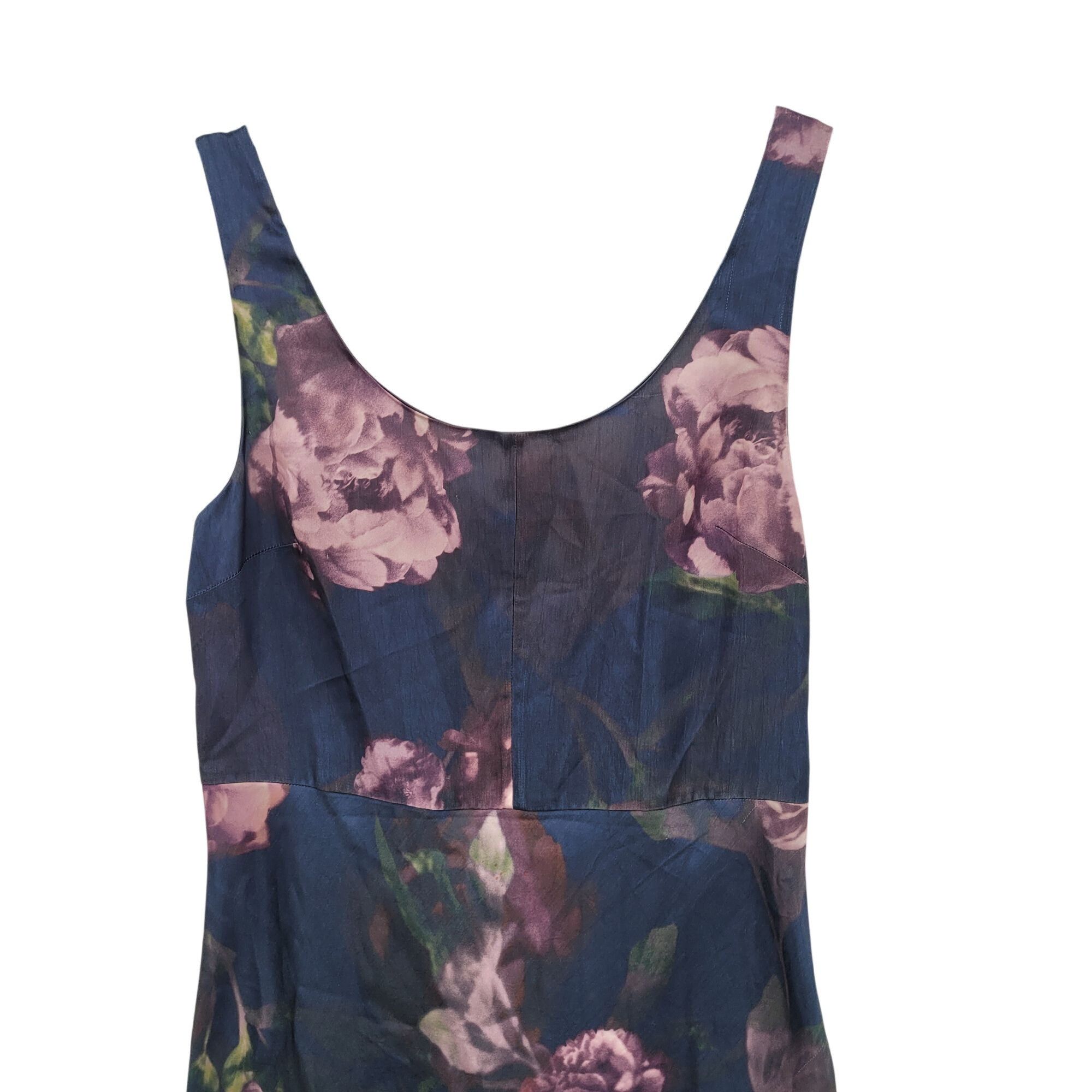 Vince Vince Night Garden Print Satin Square Neck Slip Maxi Dress S Size S / US 4 / IT 40 - 13 Thumbnail