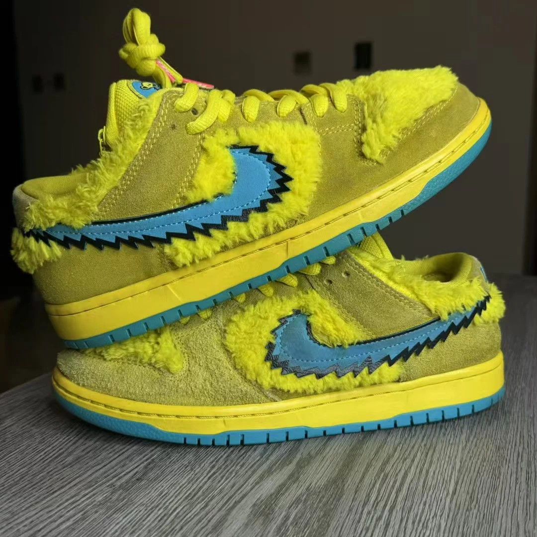Nike Grateful Dead x Nike Dunk SB Opti Yellow Dancing Bear Size US 9 / EU 42 - 2 Thumbnail