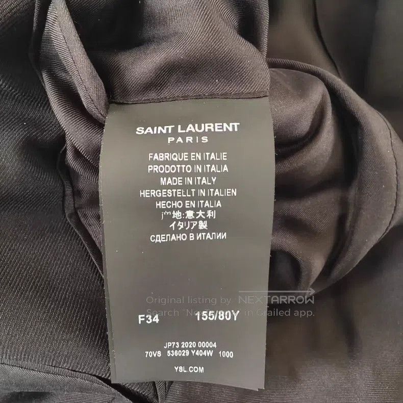 Saint Laurent Paris Saint Laurent Paris Single-breasted jacket Size XXS / US 00 / IT 34 - 6 Thumbnail