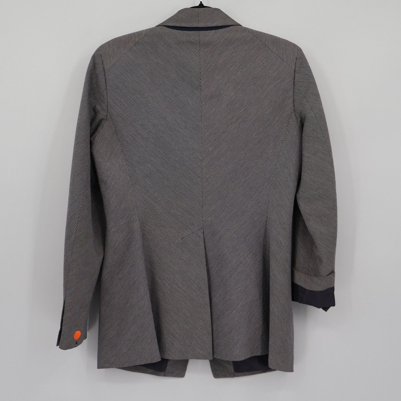 Dirk Bikkembergs Dirk Bikkembergs Herringbone Blazer Mens 46 Gray Academia Size 46R - 3 Thumbnail