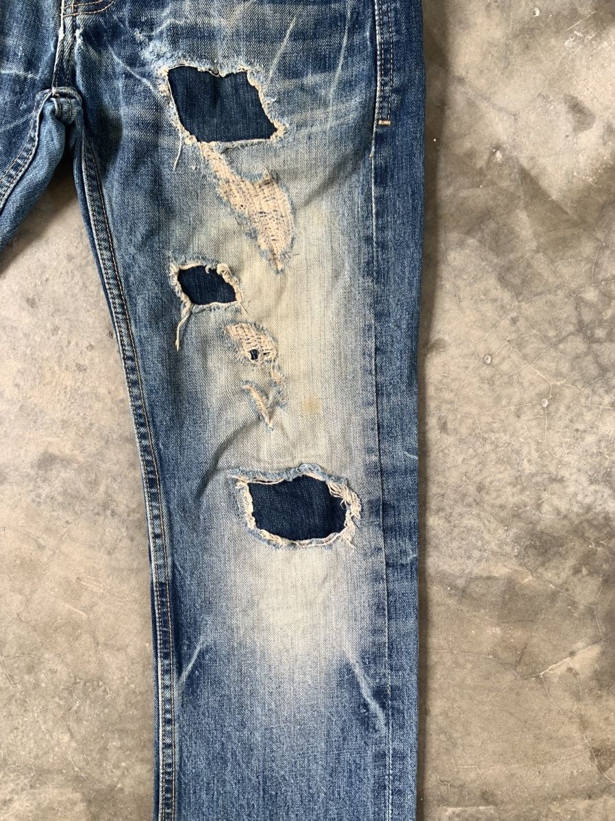 45rpm Vintage Selvedge Jeans Cult Of Individuality Stone wash Size US 31 - 4 Thumbnail