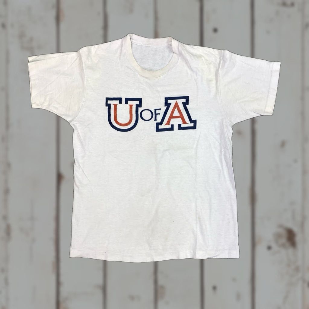 Vintage VINTAGE Arizona University Wildcats Men’s Single Stitch T Shirt L White 90s Graphic Print Mens Size US L / EU 52-54 / 3 - 1 Thumbnail